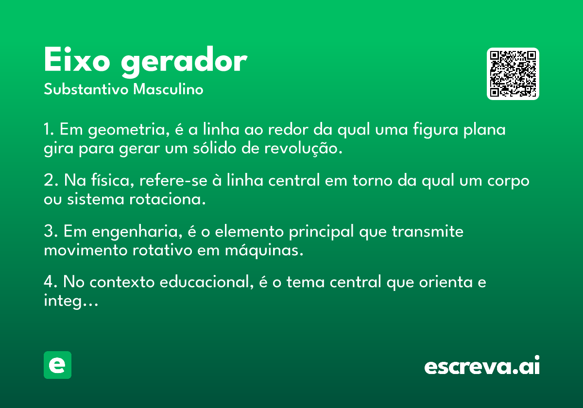 eixo gerador