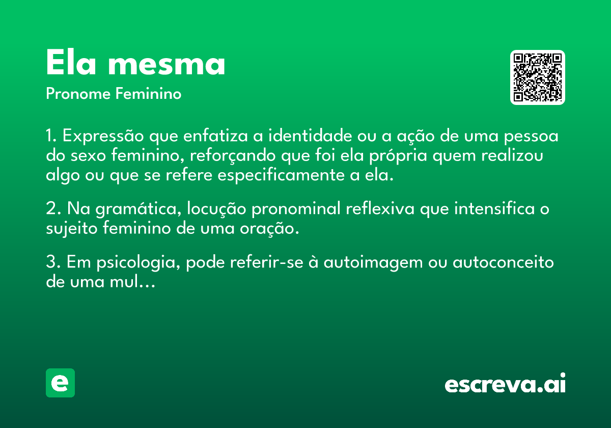 ela mesma