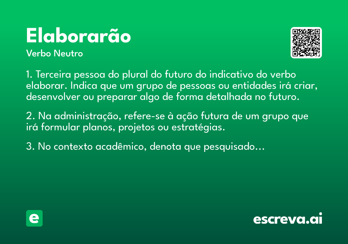 elaborarão