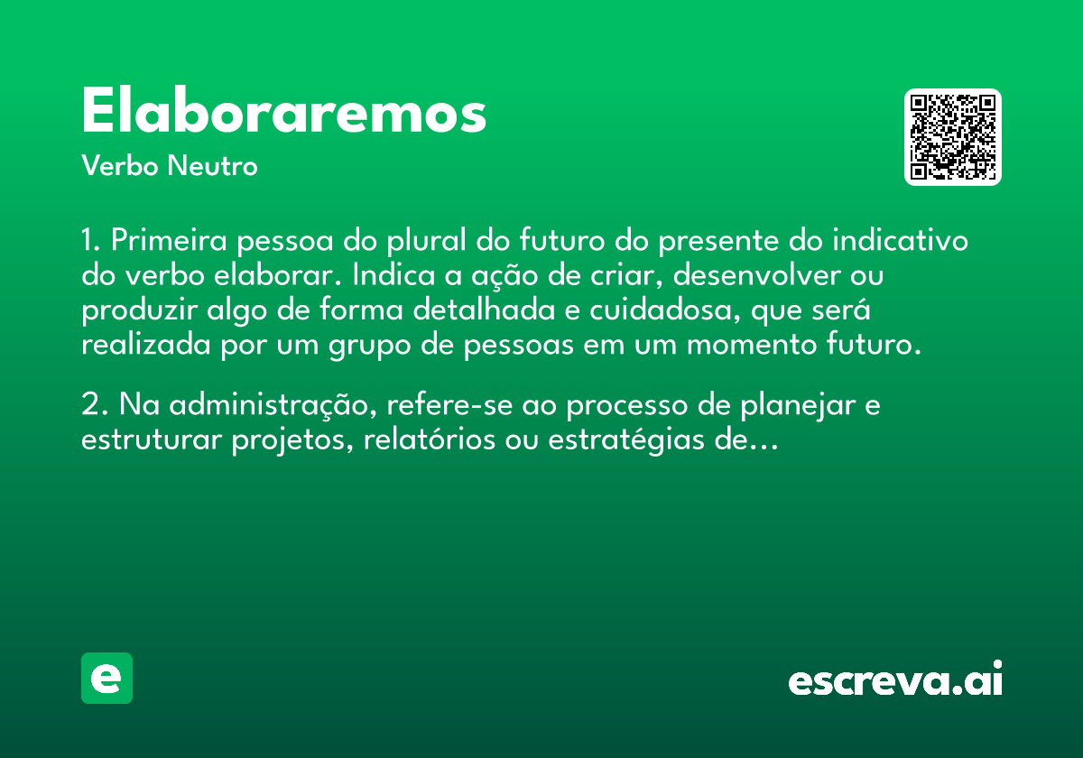 elaboraremos