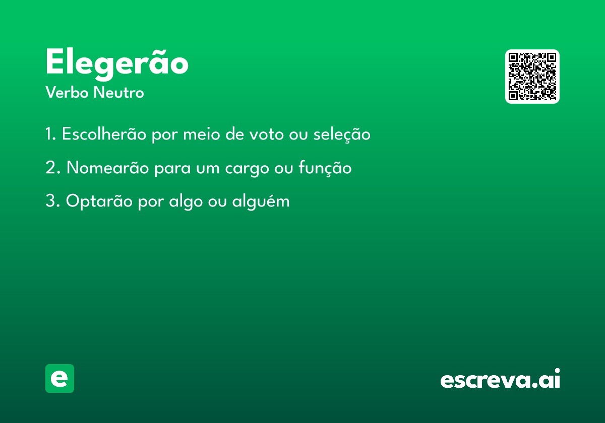 elegerão