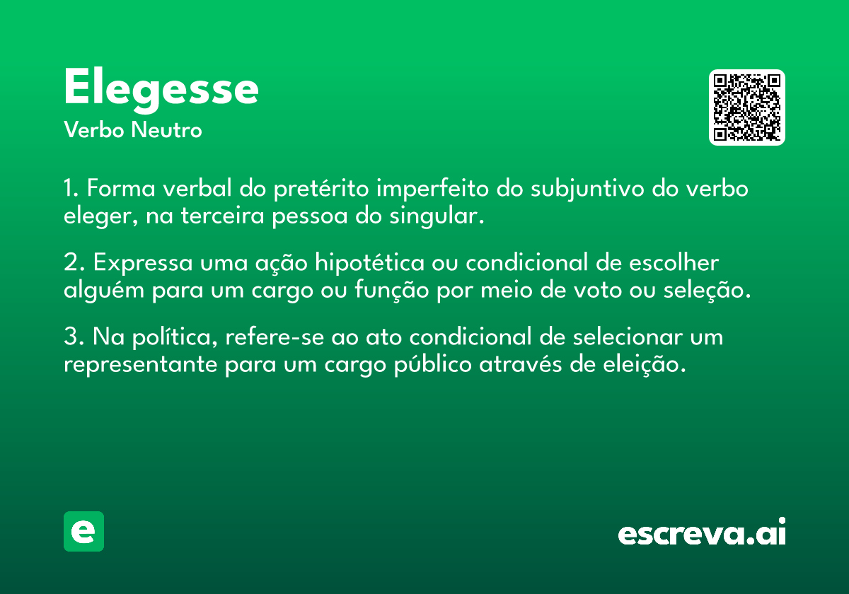 elegesse