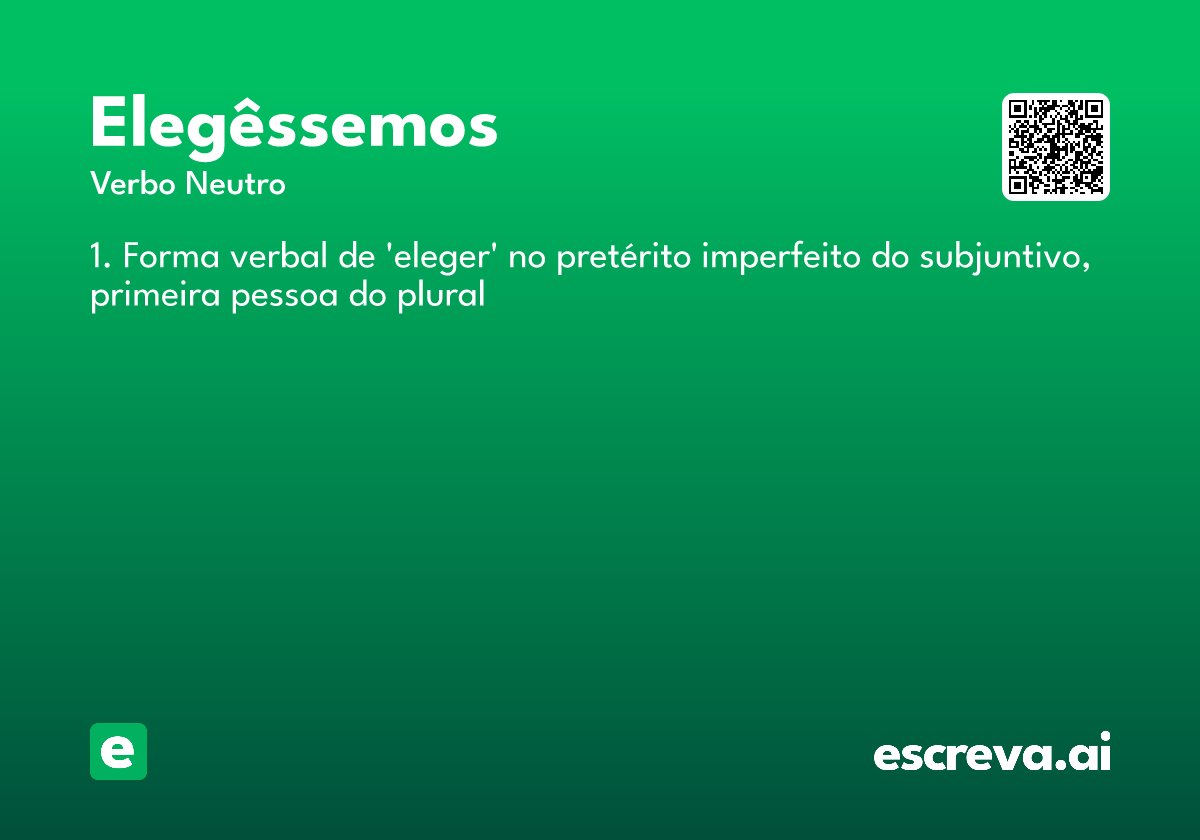elegêssemos
