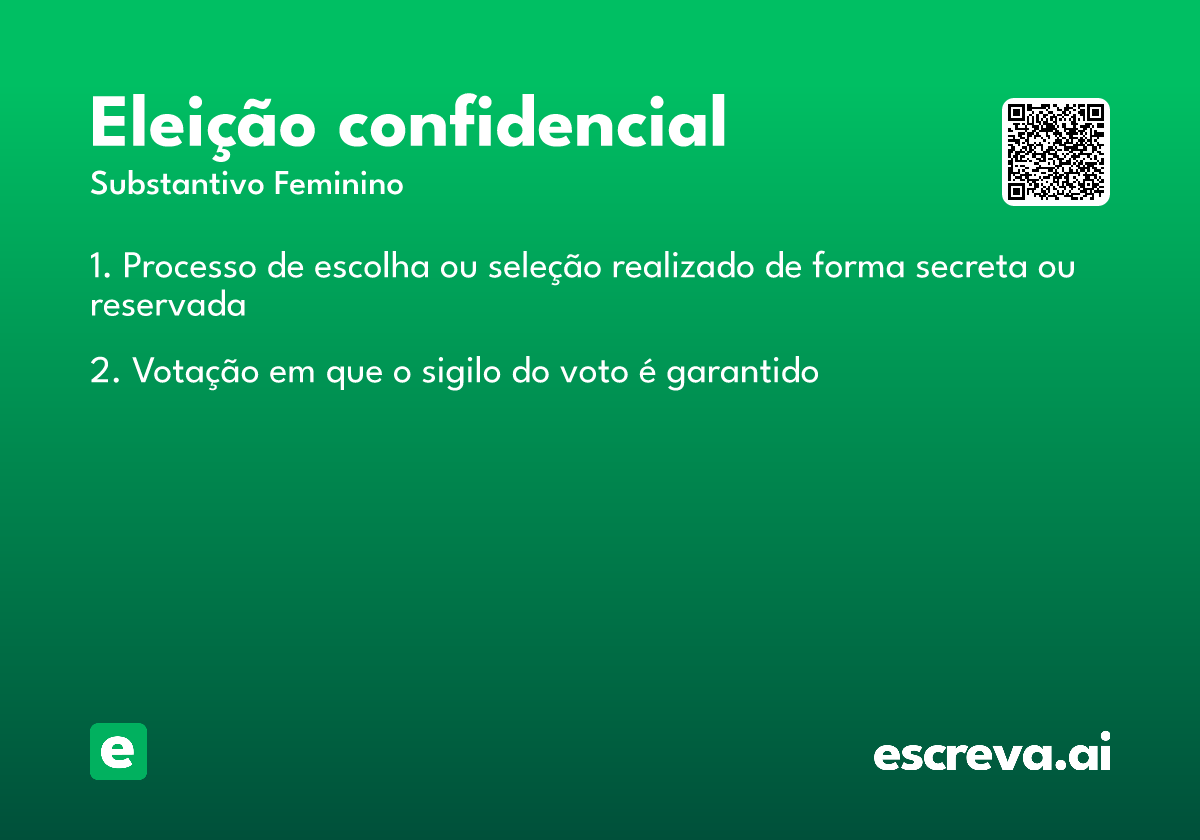 eleição confidencial