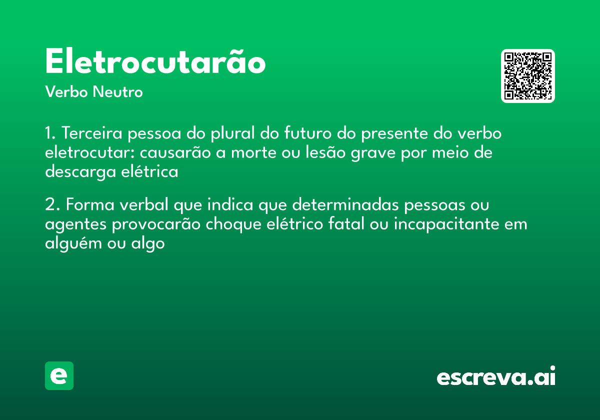 eletrocutarão