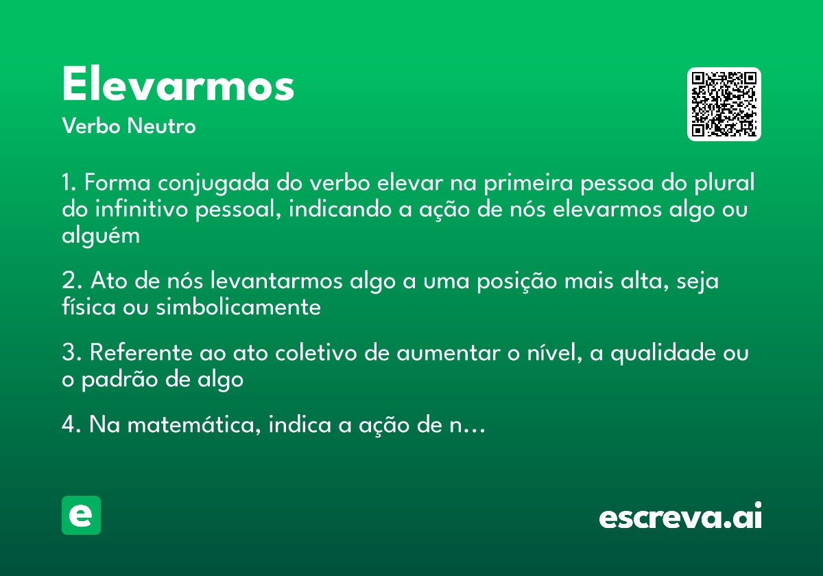 elevarmos