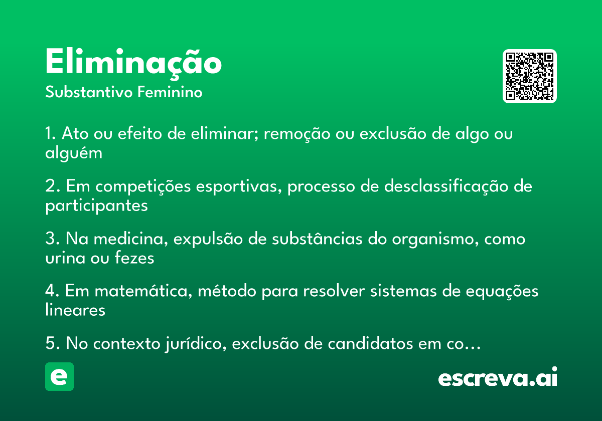 eliminação