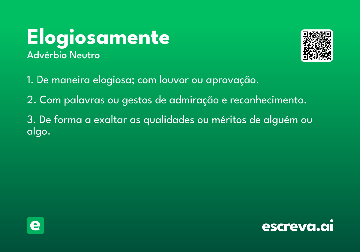 elogiosamente