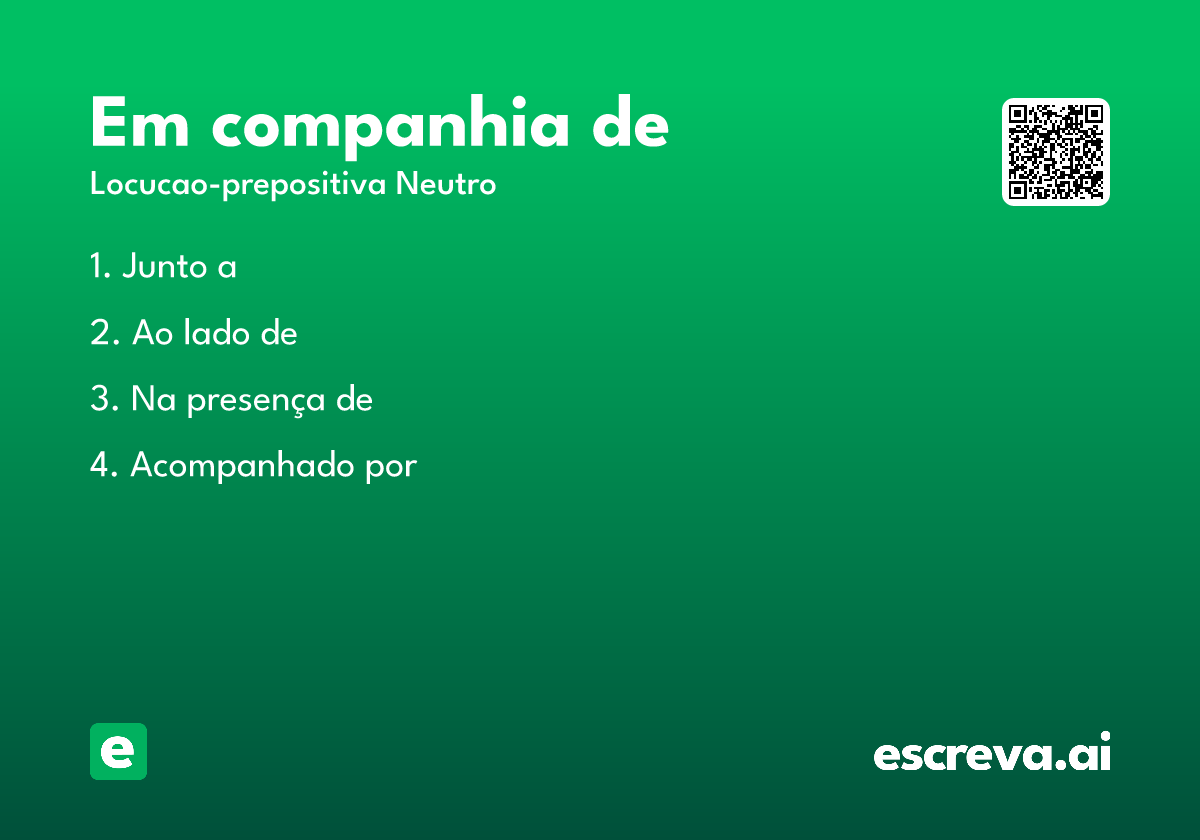 em companhia de