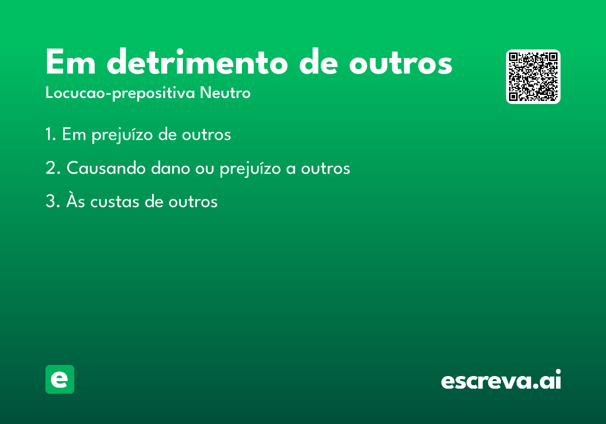 em detrimento de outros