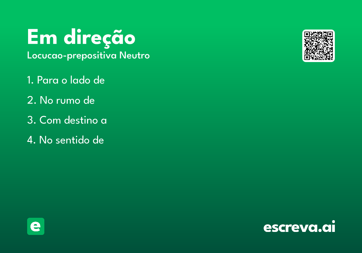 em direção