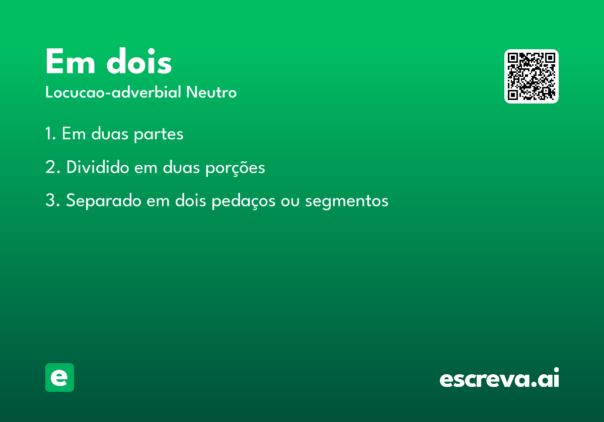 em dois