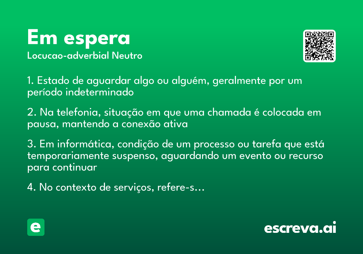 em espera