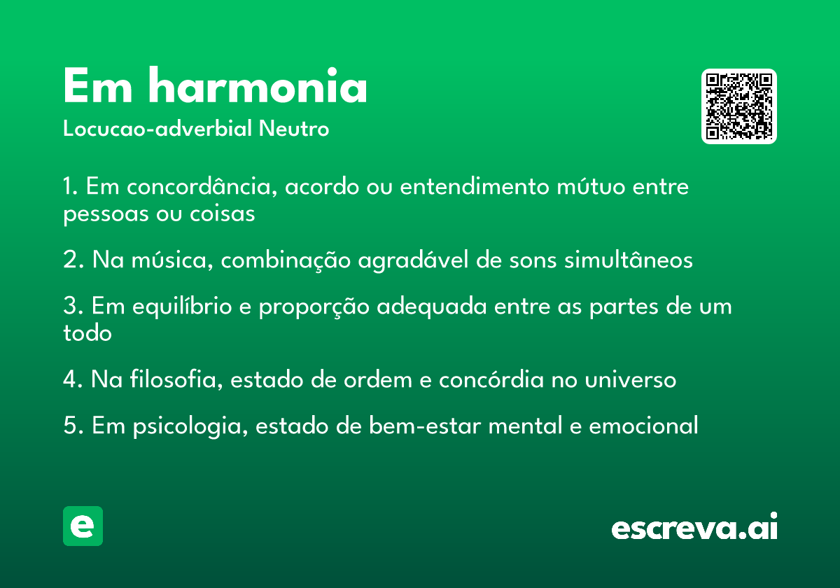 em harmonia