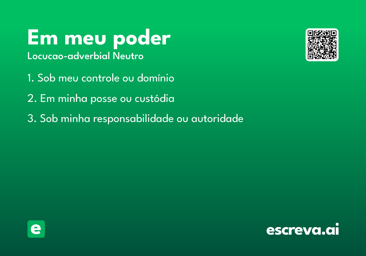 em meu poder