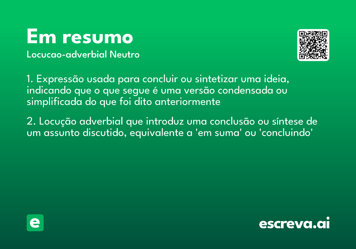 em resumo