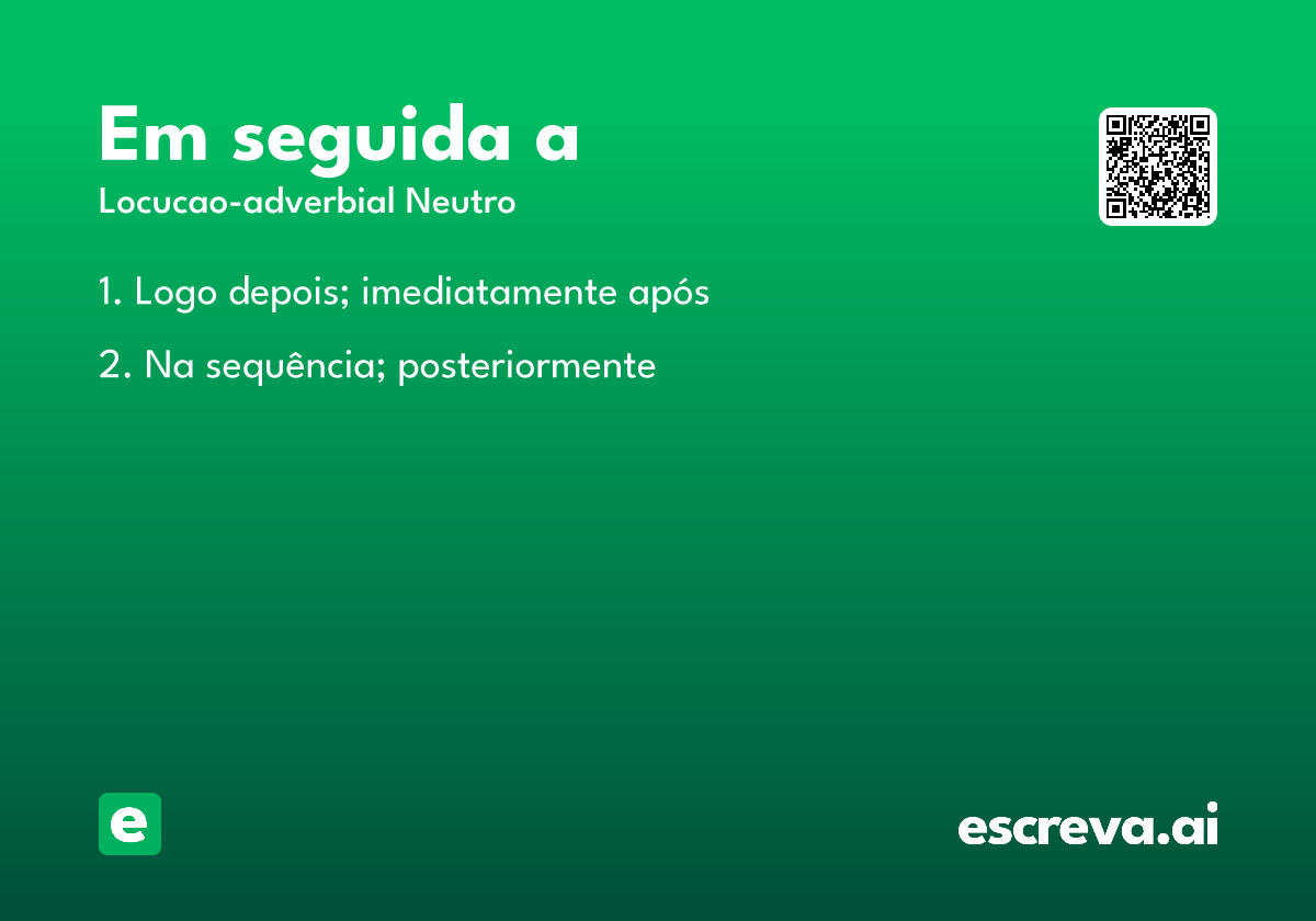 em seguida a