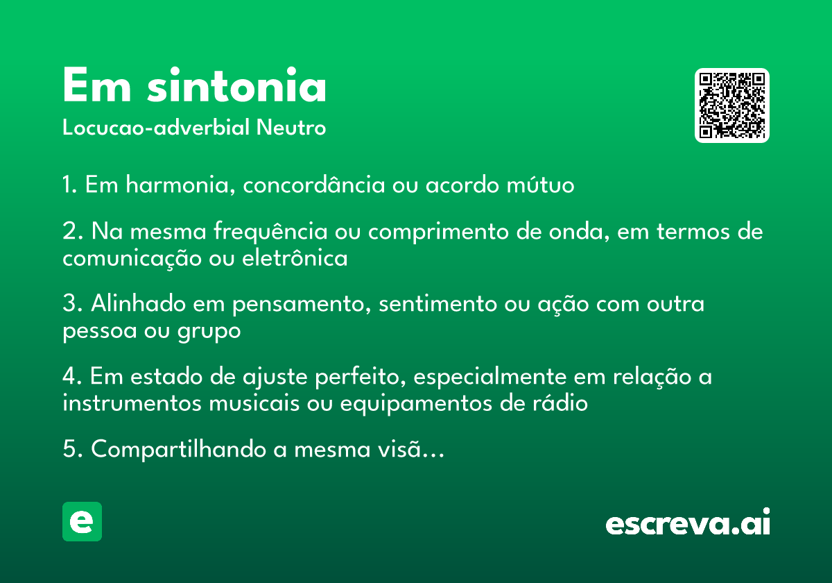 em sintonia