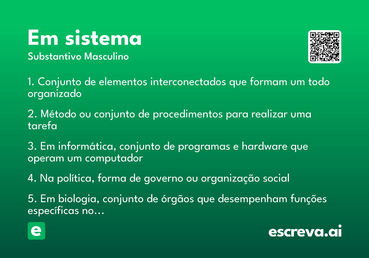 em sistema