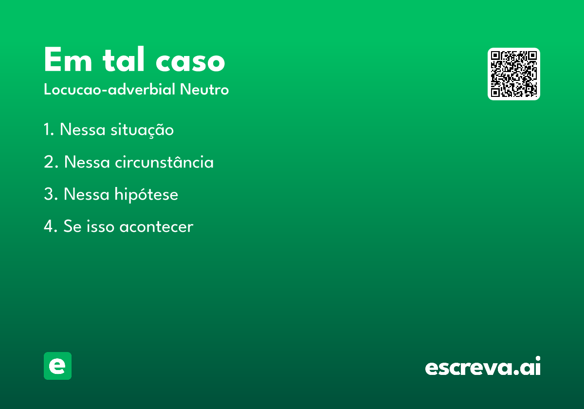 em tal caso