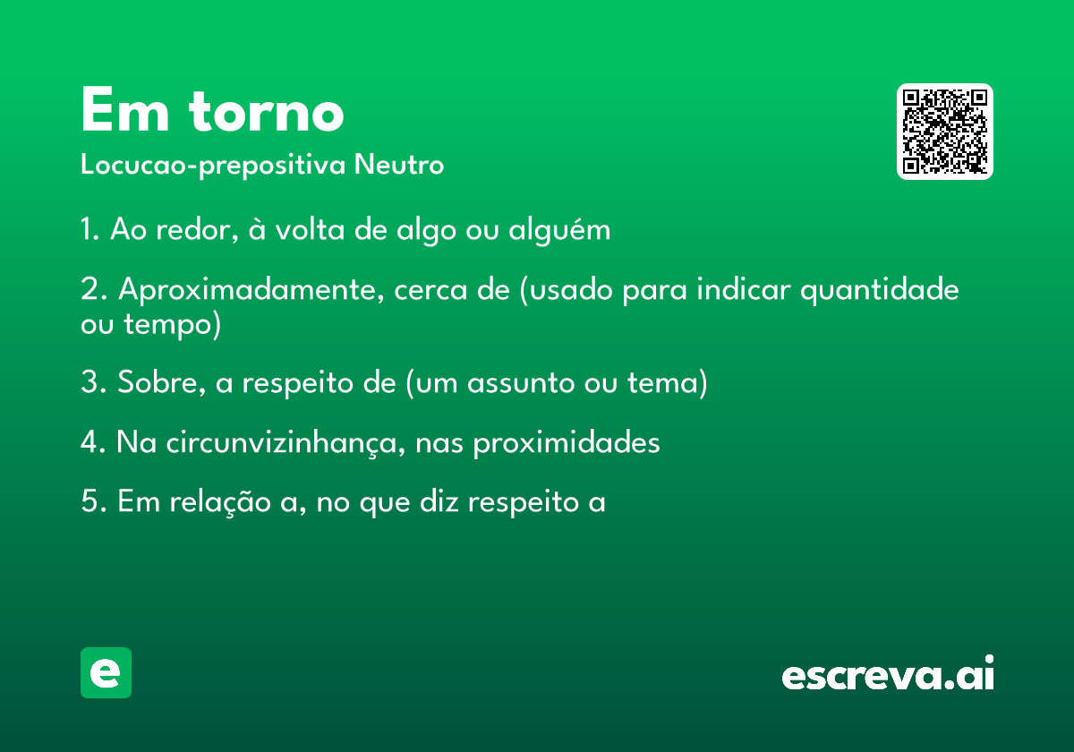 em torno