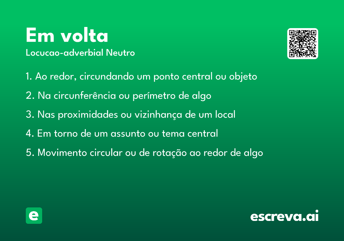 em volta