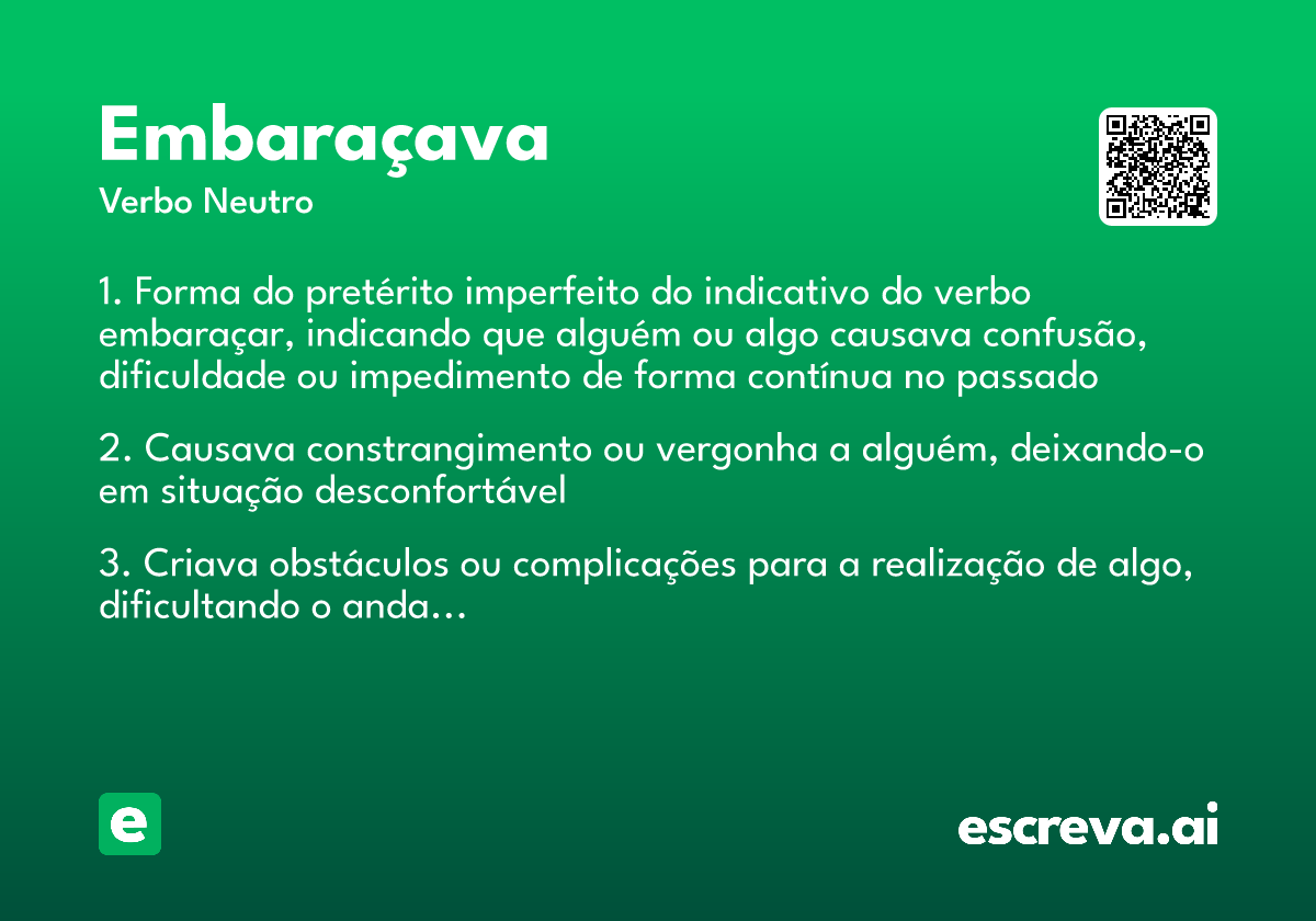 embaraçava