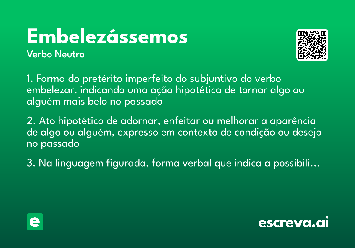 embelezássemos