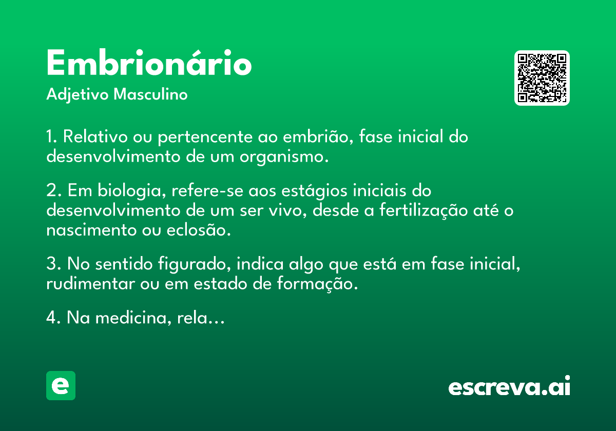 embrionário