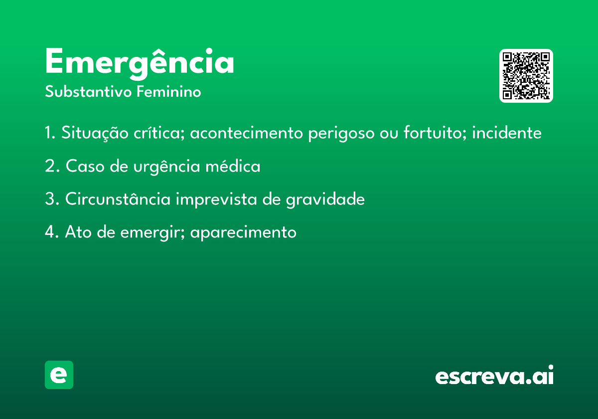 emergência