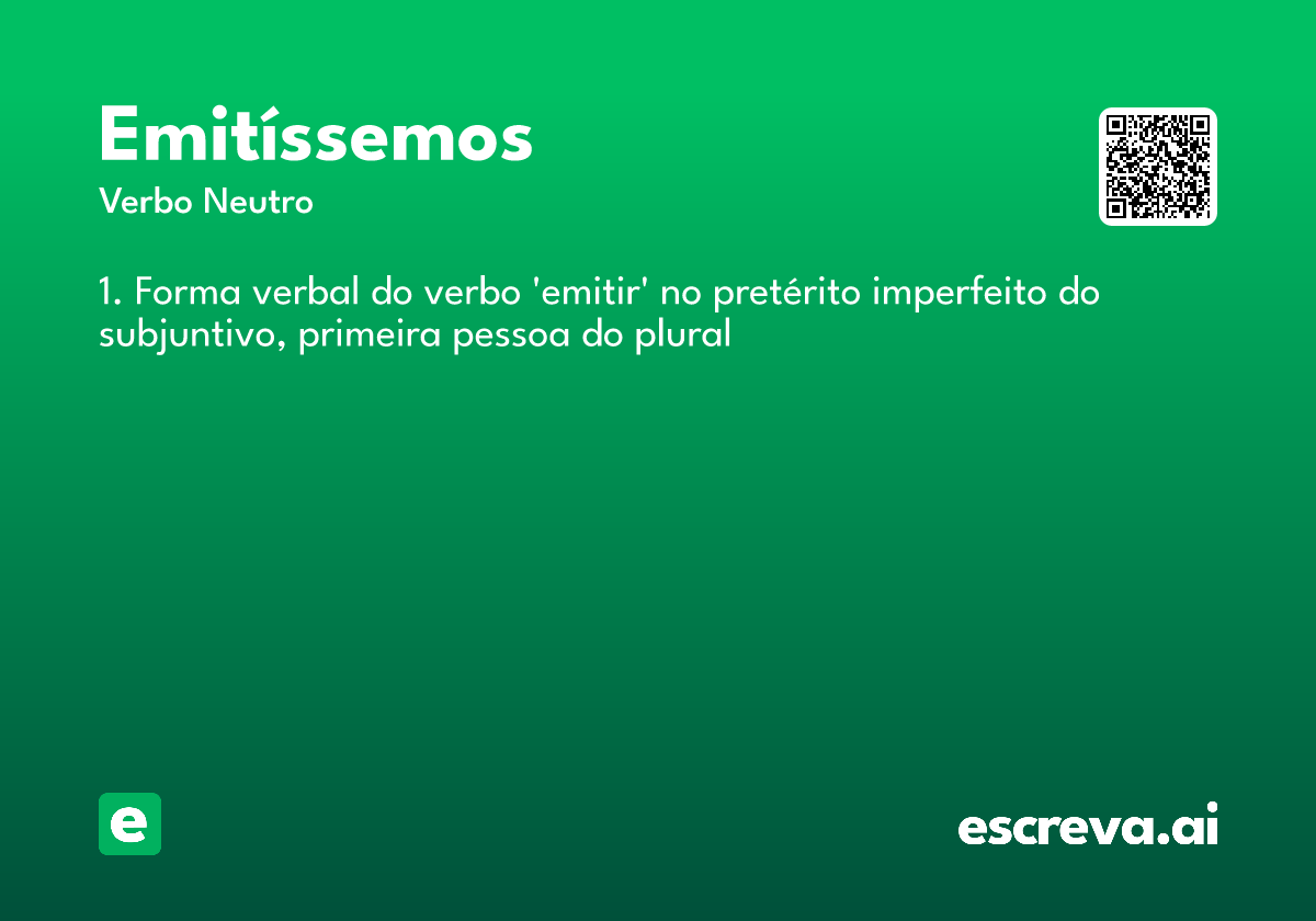 emitíssemos