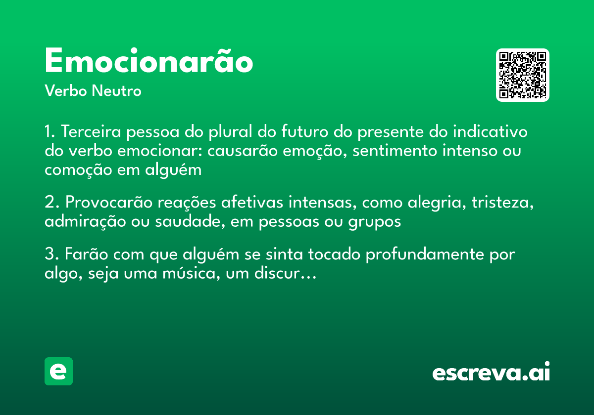 emocionarão