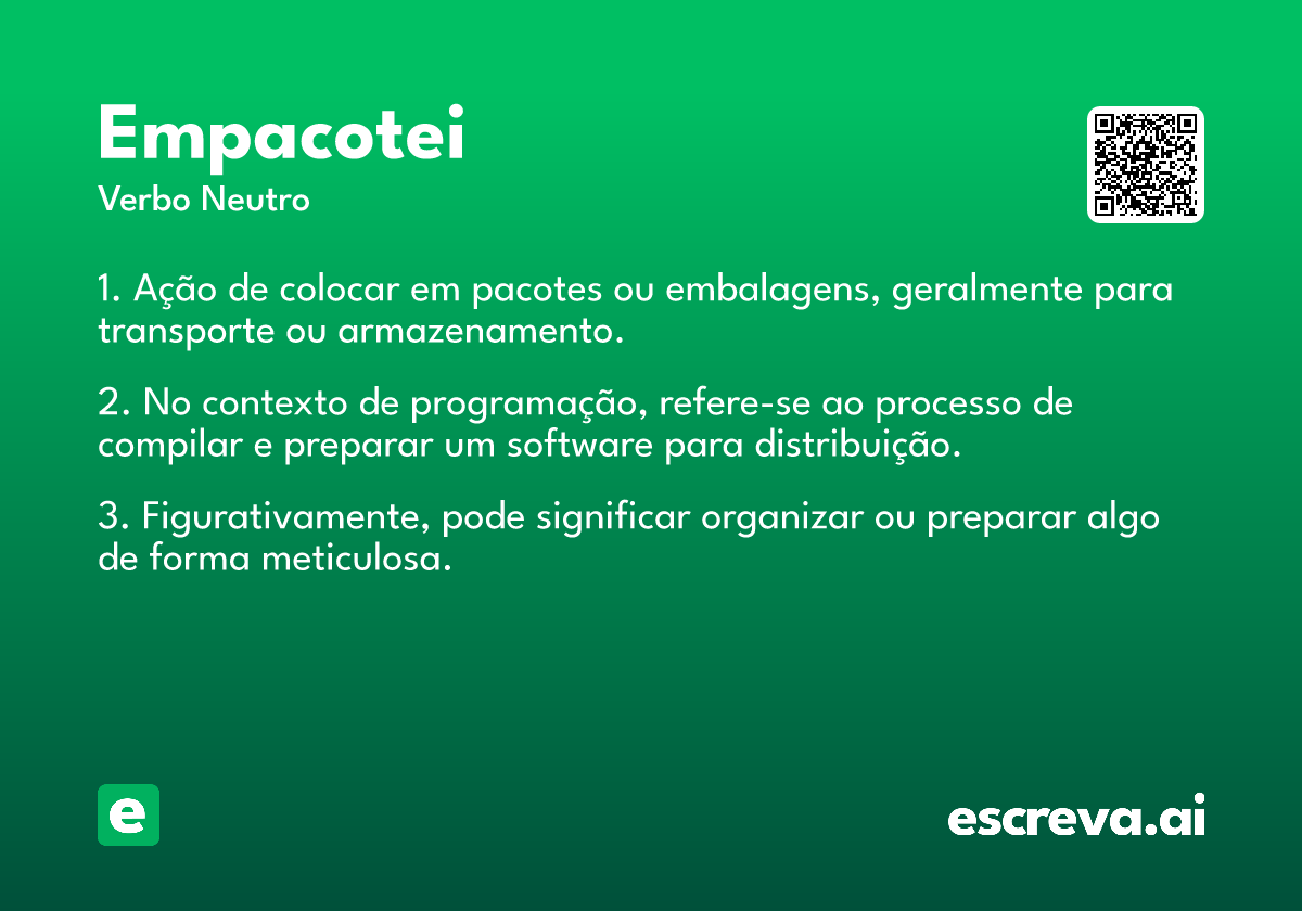 empacotei