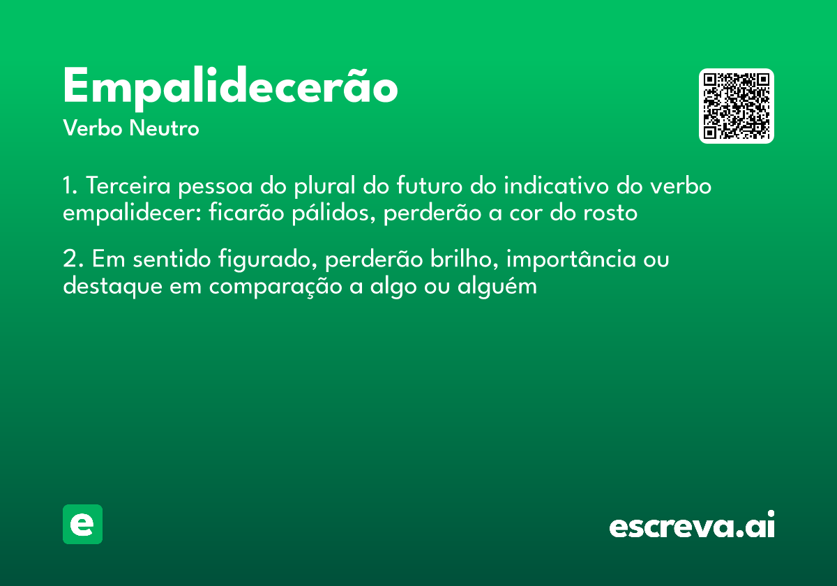 empalidecerão