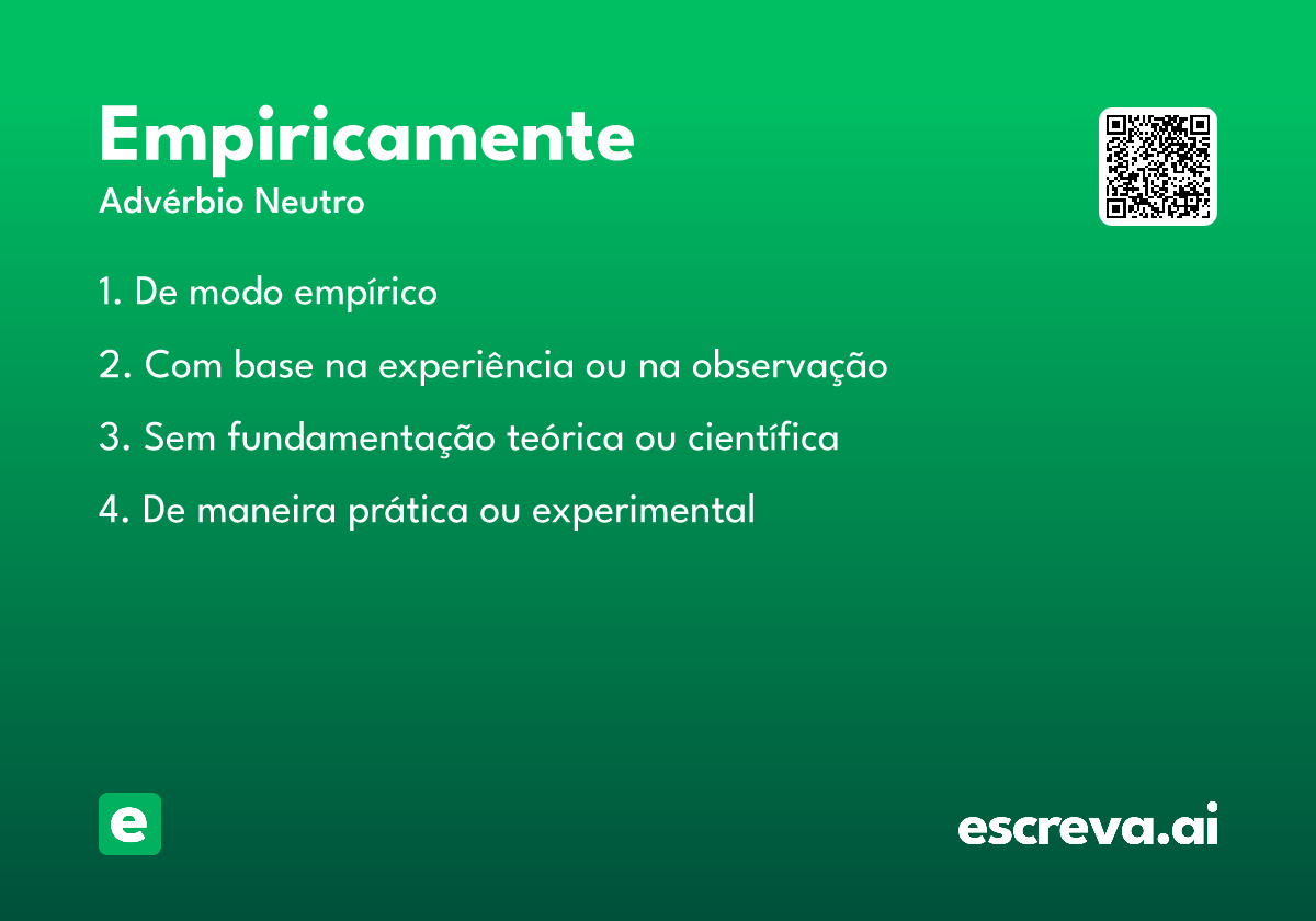 empiricamente