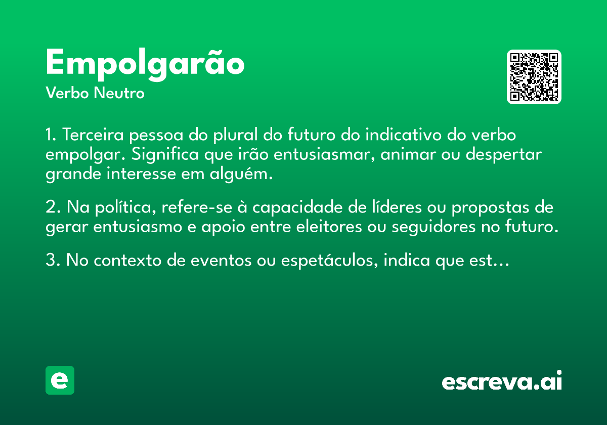 empolgarão