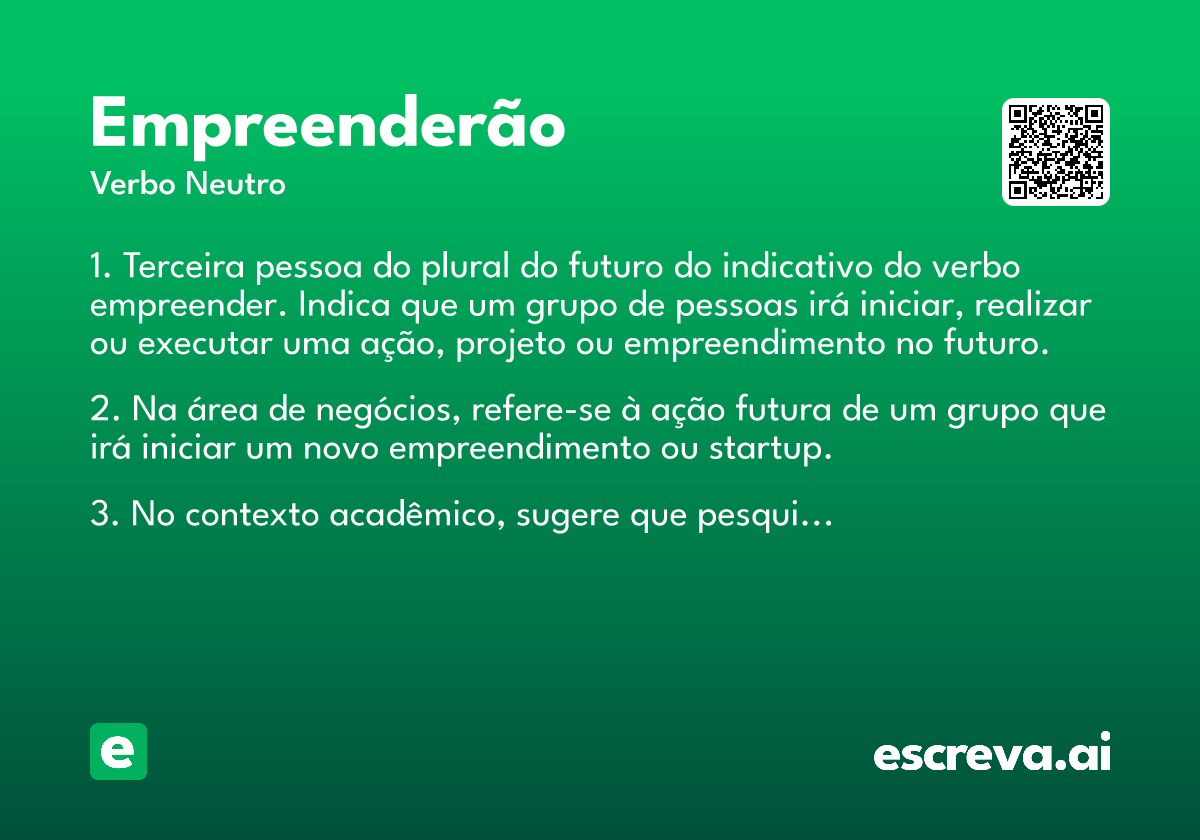 empreenderão