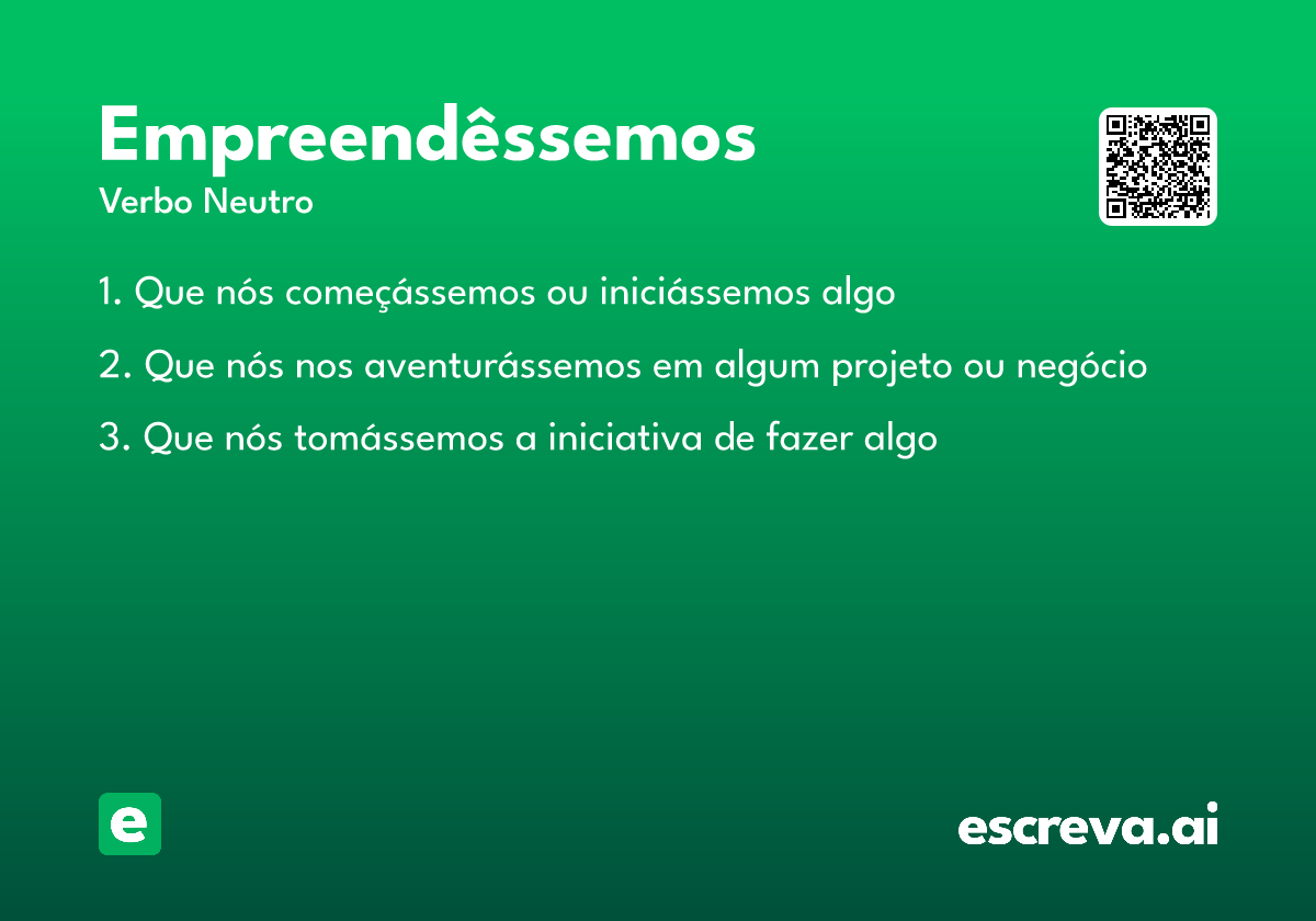 empreendêssemos
