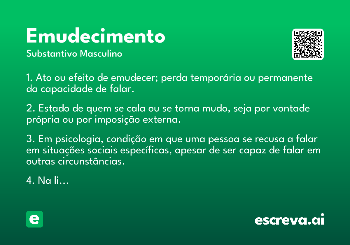 emudecimento