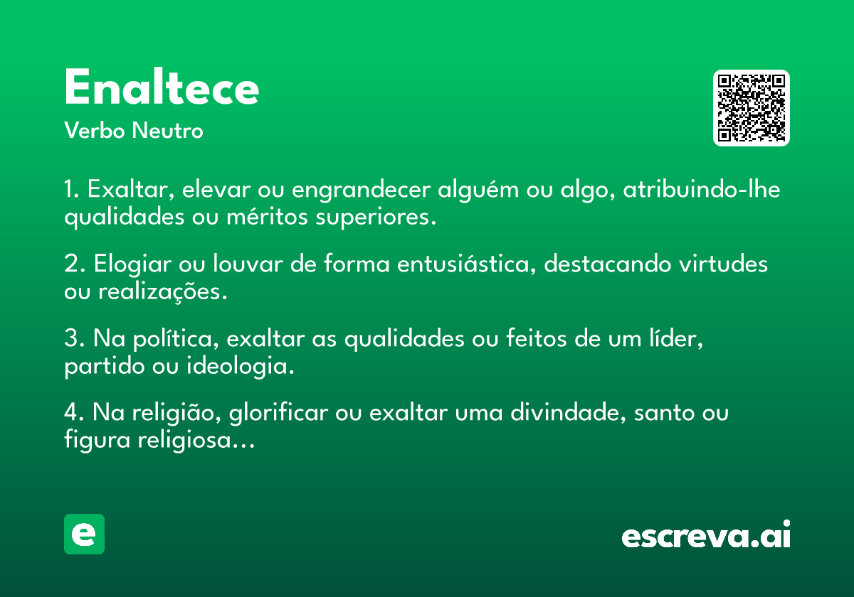 enaltece