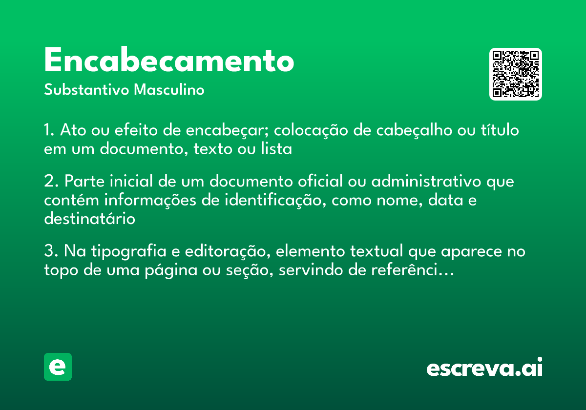 encabecamento
