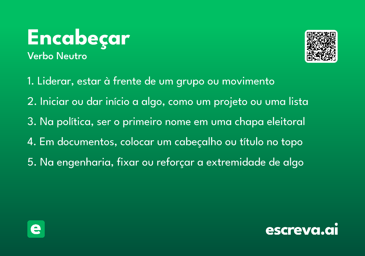 encabeçar