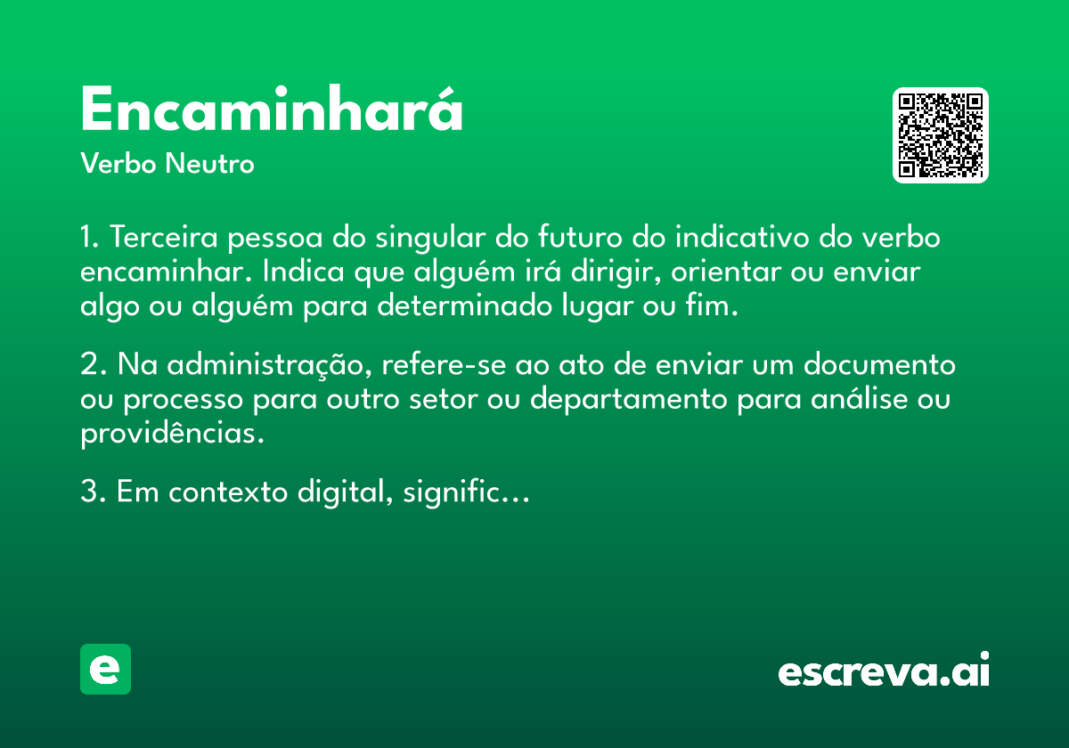 encaminhará
