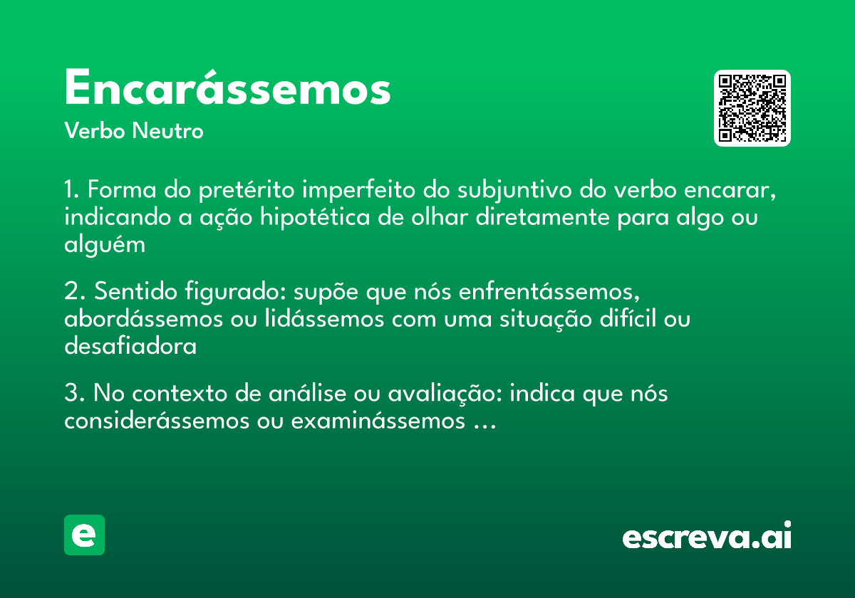 encarássemos