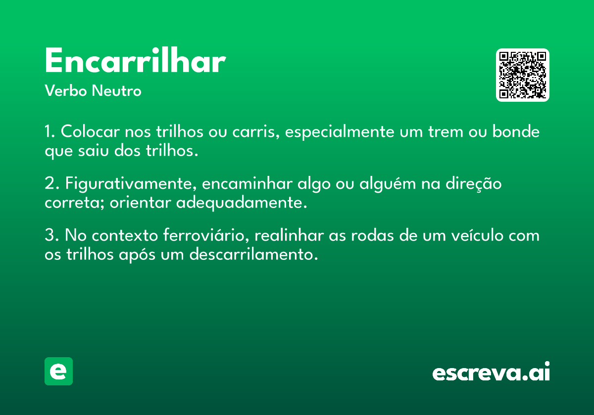 encarrilhar