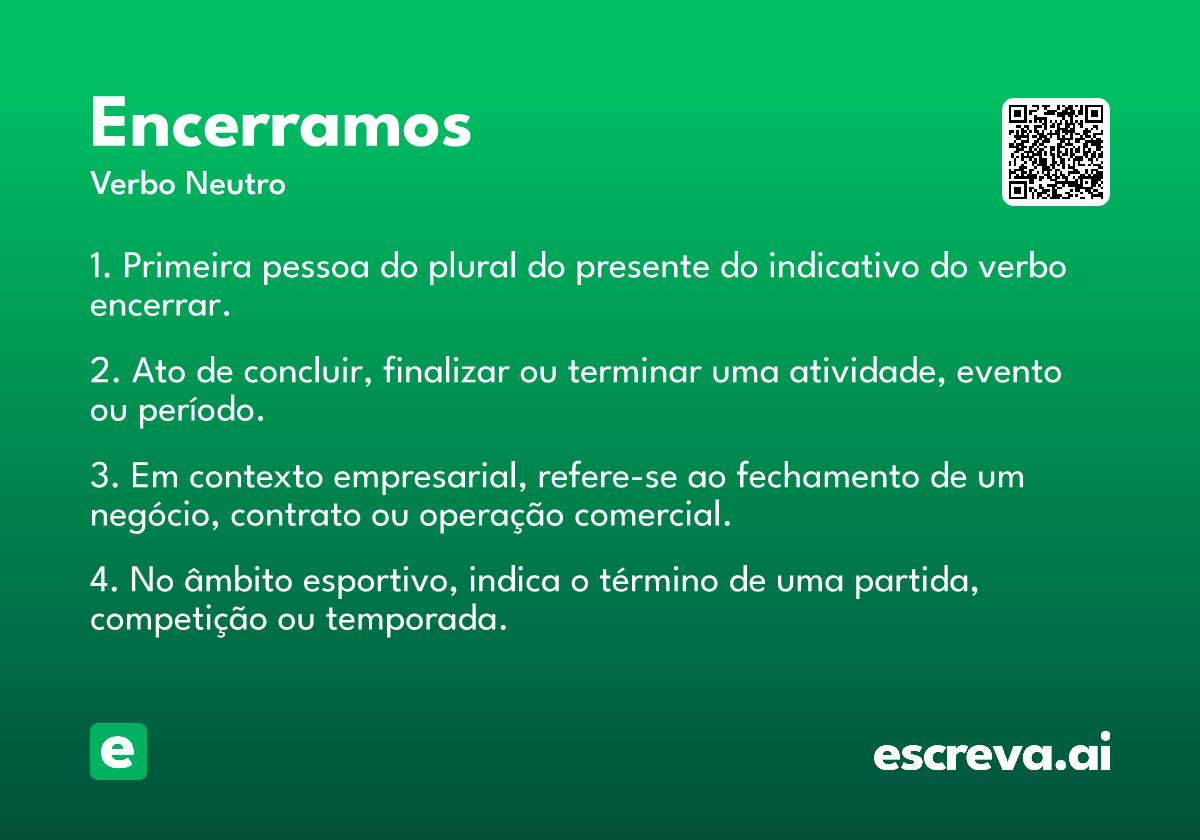encerramos