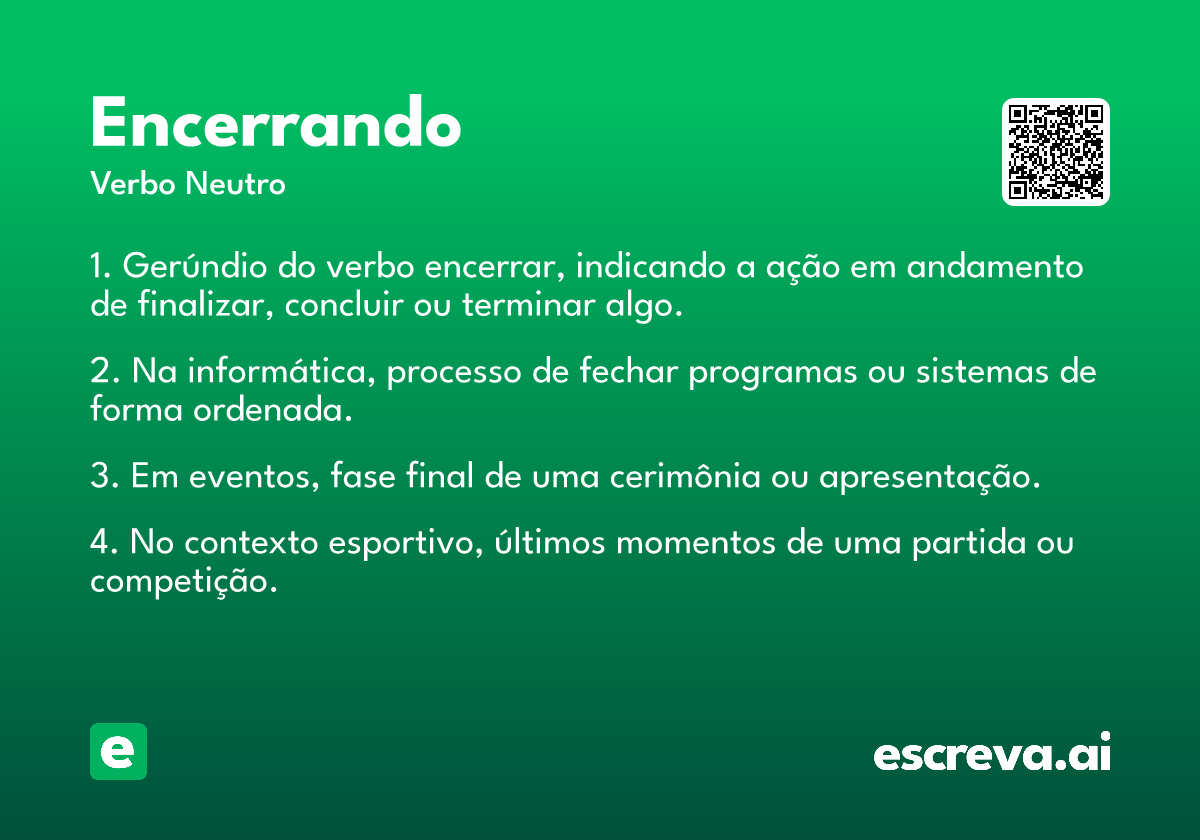 encerrando