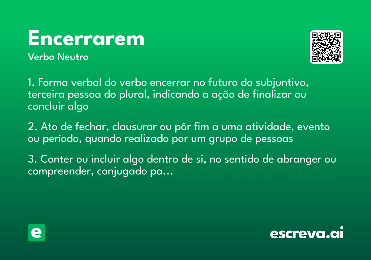 encerrarem