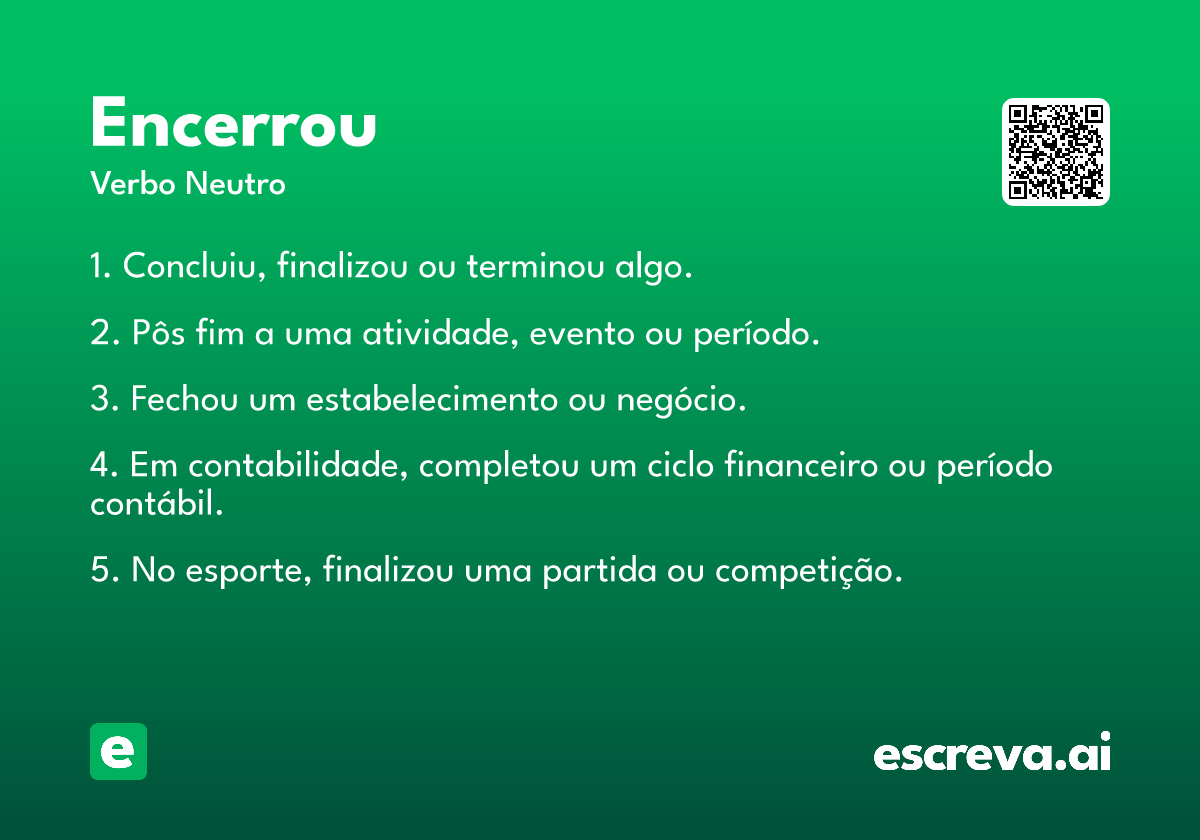 encerrou