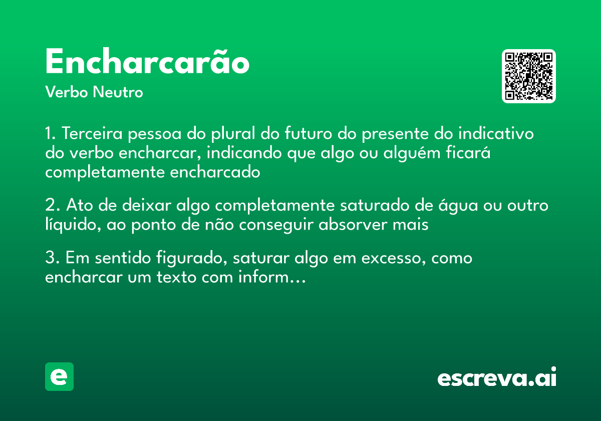 encharcarão